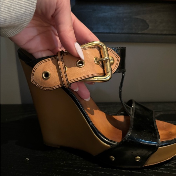 Giuseppe Zanotti Black Leather Wedge - Picture 4 of 9